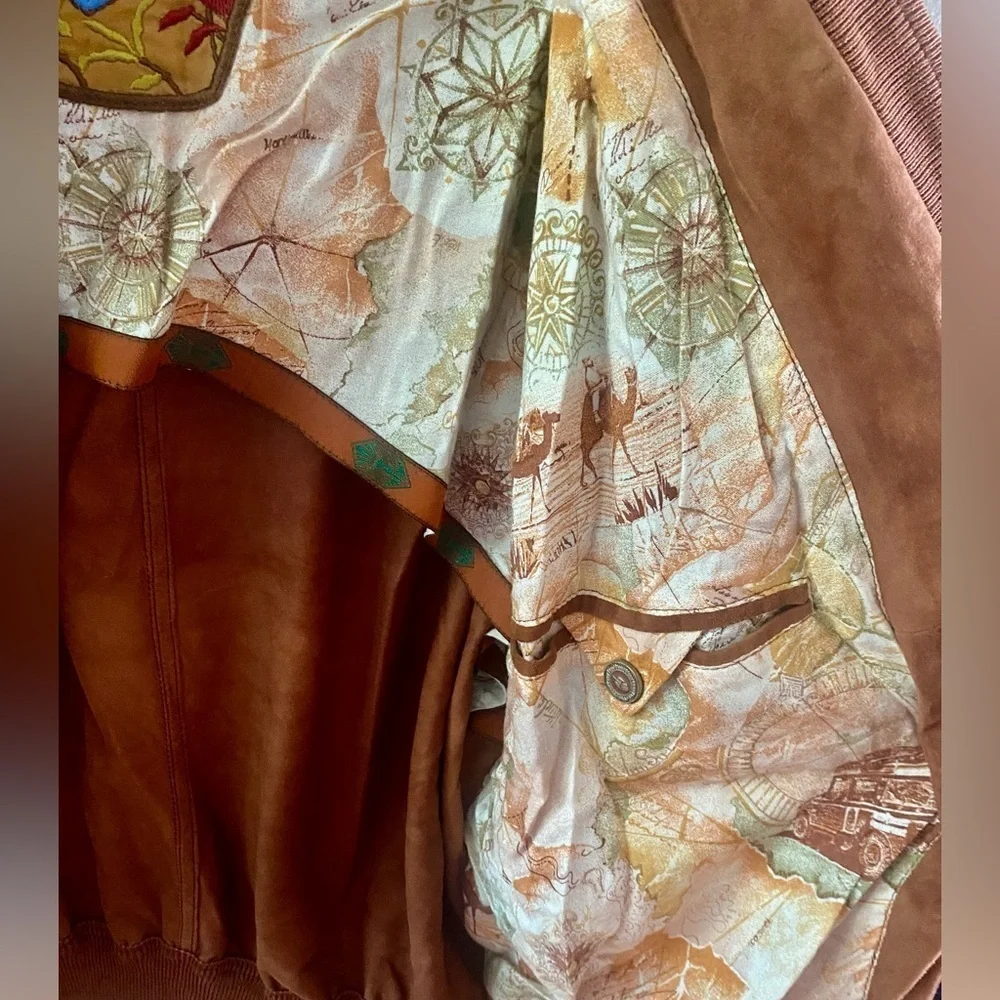 Gimo’s Vintage Tan Suede Leather Jacket Size Large